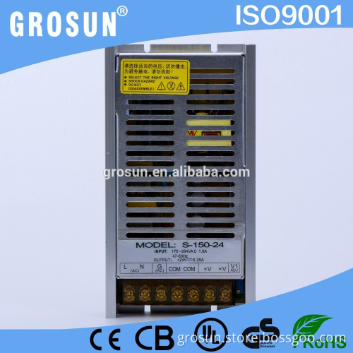 Alibaba Wholesale 150W Switching PSU 24V 6.25A Power Supply Metallic Housing SMPS